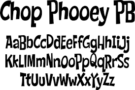 Beispiel einer Chop Phooey PB-Schriftart #1